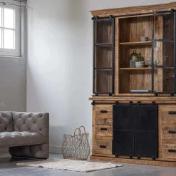 Mangohoutonline Mangohouten Buffetkast Denver 240×220 cm Recht Mahom