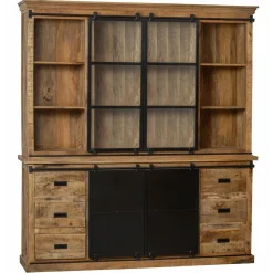 Mangohoutonline Mangohouten Buffetkast Denver 200×220 cm Recht Mahom