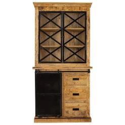 Mangohoutonline Mangohouten Buffetkast Denver 120 cm met Deurtjes X Mahom