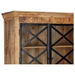 Mangohoutonline Mangohouten Buffetkast Denver 120 cm met Deurtjes X Mahom