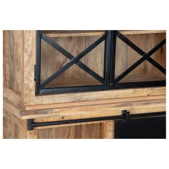 Mangohoutonline Mangohouten Buffetkast Denver 120 cm met Deurtjes X Mahom