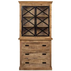 Mangohoutonline Mangohouten Buffetkast Denver 100 cm 3 lades X Mahom