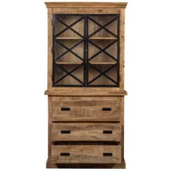 Mangohoutonline Mangohouten Buffetkast Denver 100 cm 3 lades X Mahom