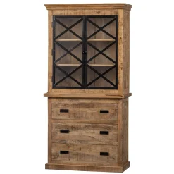 Mangohoutonline Mangohouten Buffetkast Denver 100 cm 3 lades X Mahom