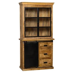 Mangohoutonline Mangohouten Buffetkast Denver 100 cm met Deurtjes Recht Mahom