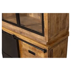 Mangohoutonline Mangohouten Buffetkast Denver 100 cm met Deurtjes Recht Mahom