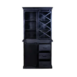 Mangohoutonline Mangohouten Buffetkast Denver Black 100 cm X Mahom