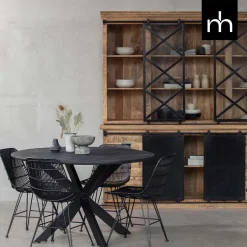 Mangohoutonline Mangohouten Buffetkast Denver 240×220 cm X Mahom