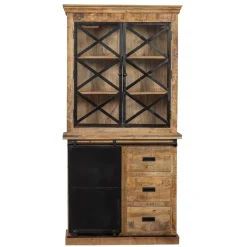 Mangohoutonline Mangohouten Buffetkast Denver 100 cm met Deurtjes X Mahom