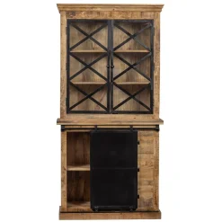 Mangohoutonline Mangohouten Buffetkast Denver 100 cm met Deurtjes X Mahom