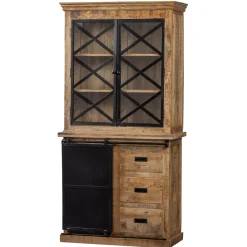 Mangohoutonline Mangohouten Buffetkast Denver 100 cm met Deurtjes X Mahom