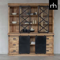 Mangohoutonline Mangohouten Buffetkast Denver 220×220 cm X Mahom