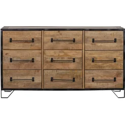 Mangohoutonline Mangohouten Dressoir Baltimore 160 cm 9 laden Mahom