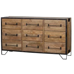 Mangohoutonline Mangohouten Dressoir Baltimore 160 cm 9 laden Mahom