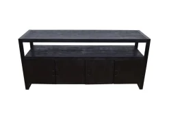 Mangohoutonline Mangohouten Dressoir Britt Black 180 cm Mahom