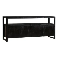 Mangohoutonline Mangohouten Dressoir Britt Black 180 cm Mahom