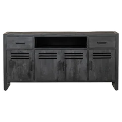 Mangohoutonline Mangohouten Dressoir Henderson Black 180 cm Mahom