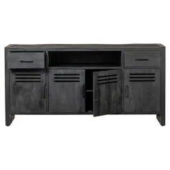 Mangohoutonline Mangohouten Dressoir Henderson Black 180 cm Mahom