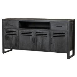 Mangohoutonline Mangohouten Dressoir Henderson Black 180 cm Mahom