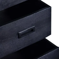 Mangohoutonline Mangohouten Dressoir Newark Black 140 cm Mahom