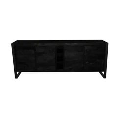Mangohoutonline Mangohouten Dressoir Stockton Black 200 cm Mahom