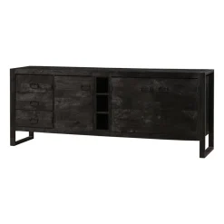 Mangohoutonline Mangohouten Dressoir Stockton Black 200 cm Mahom
