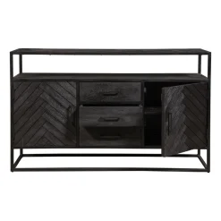 Mangohoutonline Mangohouten Dressoir Toronto Black 145x90 cm Mahom