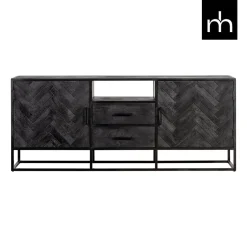 Mangohoutonline Mangohouten Dressoir Toronto Black 180 cm Mahom