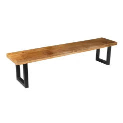 Mangohoutonline Mangohouten Eetkamerbank Britt U-poot 140x40 cm Mahom