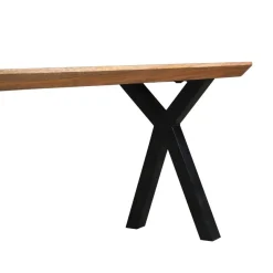 Mangohoutonline Mangohouten Eetkamerbank Salerno X-poot, taps 160x40 cm Mahom