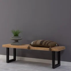 Mangohoutonline Mangohouten Eetkamerbank Britt U-poot 160x40 cm Mahom