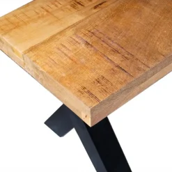 Mangohoutonline Mangohouten Eetkamerbank Columbus X-poot 180x40 cm Mahom