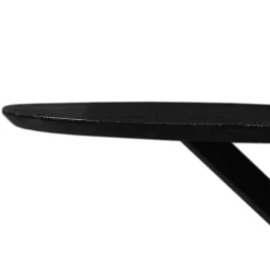 Mangohoutonline Mangohouten Eettafel Bologna Ovaal Black 160x90 cm Mahom