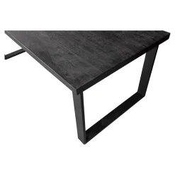 Mangohoutonline Mangohouten Eettafel Britt Black Rechthoek 220x100 cm Mahom