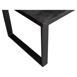 Mangohoutonline Mangohouten Eettafel Britt Black Rechthoek 220x100 cm Mahom