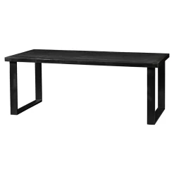 Mangohoutonline Mangohouten Eettafel Britt Black Rechthoek 260x100 cm Mahom