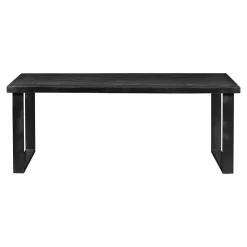 Mangohoutonline Mangohouten Eettafel Britt Black Rechthoek 200x100 cm Mahom