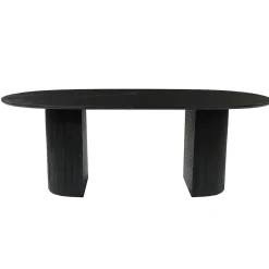 Mangohoutonline Mangohouten Eettafel Chiara Black 180x100 cm Mahom