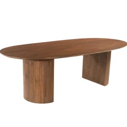 Mangohoutonline Mangohouten Eettafel Chiara 220x100 cm Walnoot Mahom