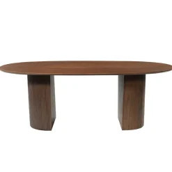 Mangohoutonline Mangohouten Eettafel Chiara 210x100 cm Walnoot Mahom