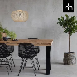 Mangohoutonline Mangohouten Eettafel Columbus Rechthoek 240x100 cm Mahom