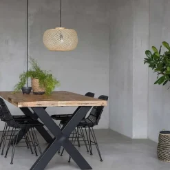 Mangohoutonline Mangohouten Eettafel Columbus Rechthoek 180x100 cm (6cm) Mahom