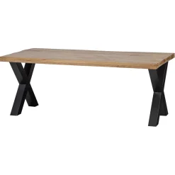 Mangohoutonline Mangohouten Eettafel Columbus Rechthoek 180x100 cm (6cm) Mahom