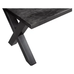Mangohoutonline Mangohouten Eettafel Columbus Black Rechthoek 160x90 cm Mahom
