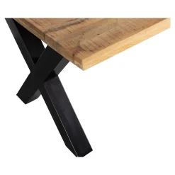 Mangohoutonline Mangohouten Eettafel Columbus Rechthoek 200x100 cm (6cm) Mahom