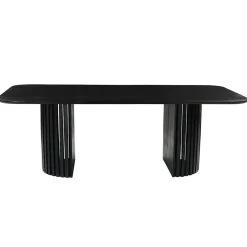 Mangohoutonline Mangohouten Eettafel Lucia Black 240x110 cm Mahom