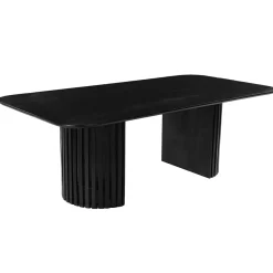 Mangohoutonline Mangohouten Eettafel Lucia Black 180x100 cm Mahom
