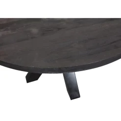 Mangohoutonline Mangohouten Eettafel Madison Black Rond Ø 140 Mahom