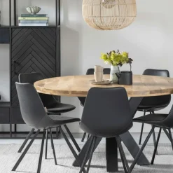 Mangohoutonline Mangohouten Eettafel Madison Rond 150 cm Mahom