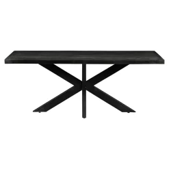 Mangohoutonline Mangohouten Eettafel Memphis Black Rechthoek 140x90 cm Mahom